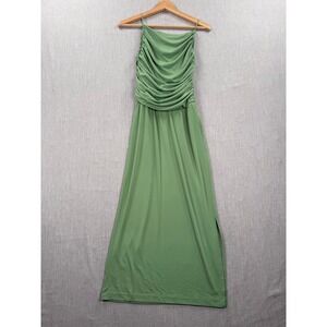 Loft Sage Green Ruched Cowl Neck Maxi Dress Sz 6 NWT 40512181